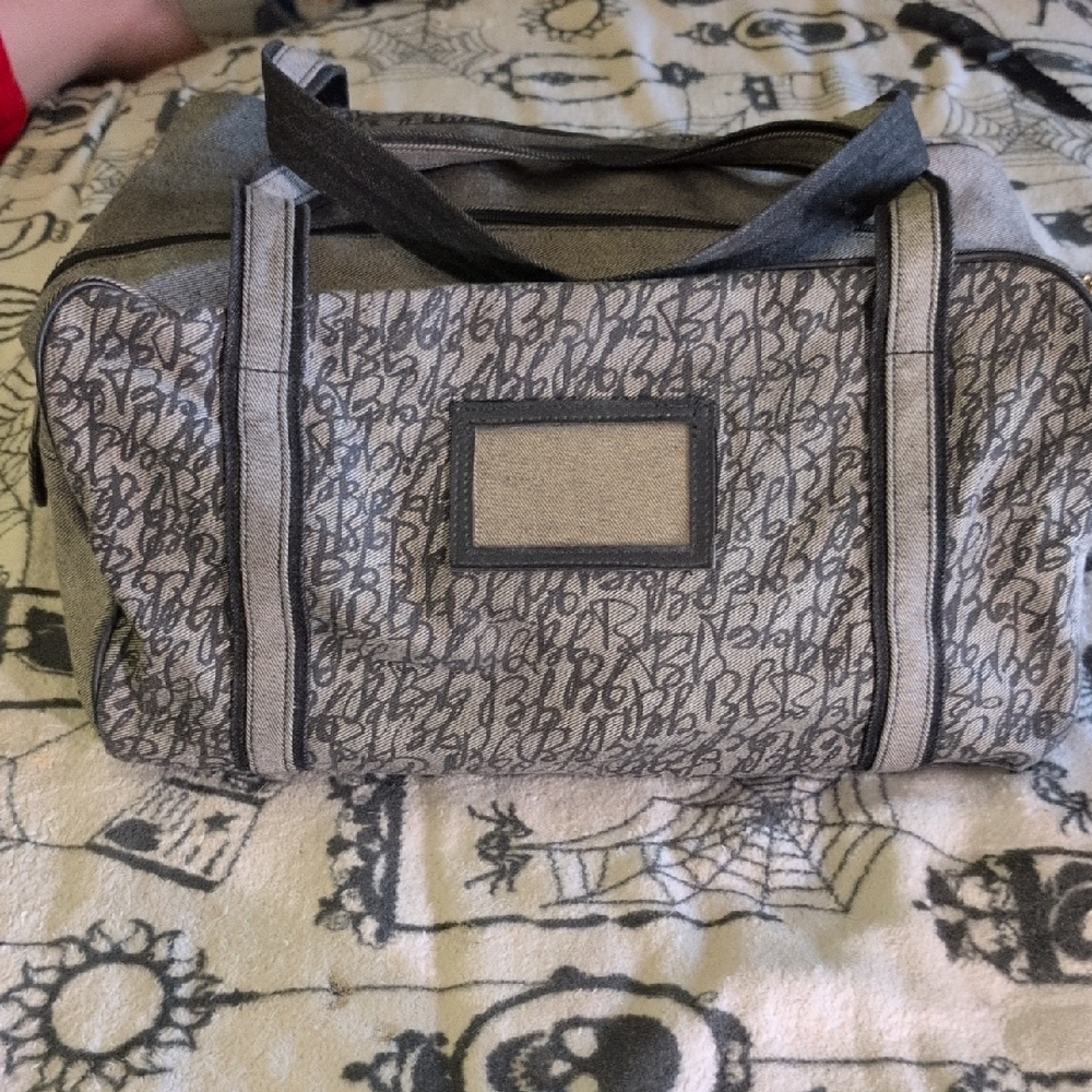 Gray Duffel Bag with Structured Design